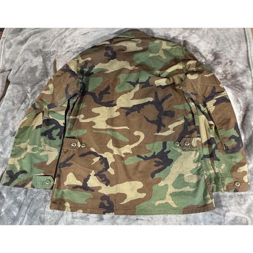 Vintage‎ American Apparel Coat Mens Medium Woodland Camo BDU Combat US Air Force - Picture 10 of 12